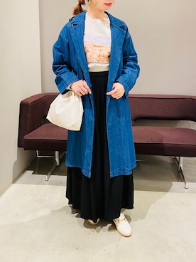 「LEPSIM（レプシィム）のアイテム（トレンチコート）」を使った、AYAさん（レディース・158cm）の冬コーディネート
