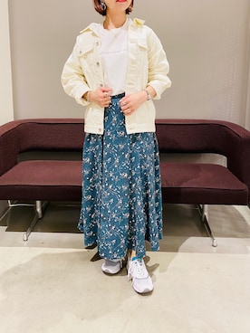 「JEANASIS（ジーナシス）のアイテム（リング）」を使った、AYAさん（レディース・158cm）の春コーディネート