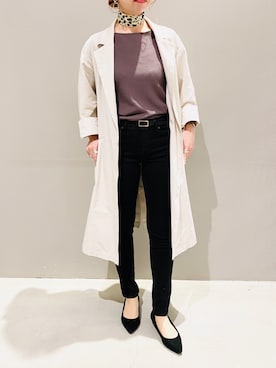 「LEPSIM（レプシィム）のアイテム（トレンチコート）」を使った、AYAさん（レディース・158cm）の春コーディネート