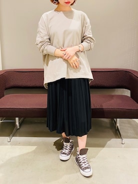 「JEANASIS（ジーナシス）のアイテム（リング）」を使った、AYAさん（レディース・158cm）の春コーディネート