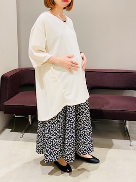 「HARE（ハレ）のアイテム（リング）」を使った、AYAさん（レディース・158cm）の春コーディネート