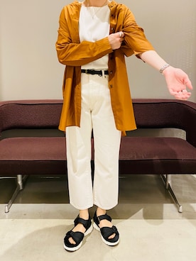 「JEANASIS（ジーナシス）のアイテム（リング）」を使った、AYAさん（レディース・158cm）の春コーディネート