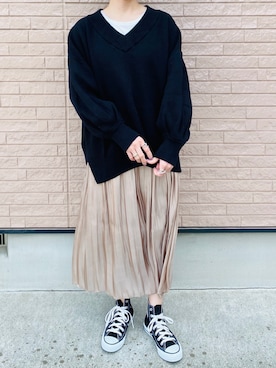 「JEANASIS（ジーナシス）のアイテム（リング）」を使った、AYAさん（レディース・158cm）の春コーディネート