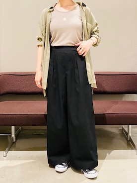 「JEANASIS（ジーナシス）のアイテム（リング）」を使った、AYAさん（レディース・158cm）の春コーディネート