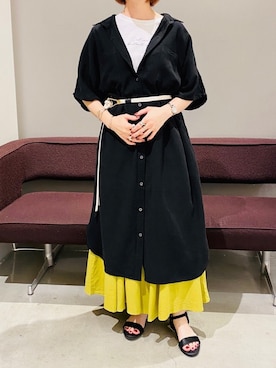 「スカーチョ」｜「アイテム（ワンピース/ドレス）」を使った、AYAさん（レディース・158cm）の夏コーディネート