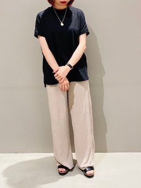 「HARE（ハレ）のアイテム（リング）」を使った、AYAさん（レディース・158cm）の夏コーディネート