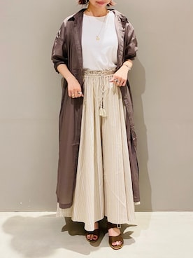 「スカーチョ」｜「アイテム（ワンピース/ドレス）」を使った、AYAさん（レディース・158cm）の夏コーディネート