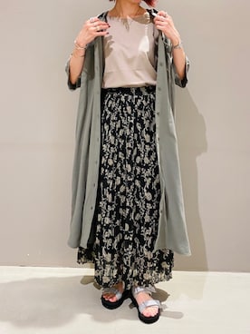 「JEANASIS（ジーナシス）のアイテム（リング）」を使った、AYAさん（レディース・158cm）の夏コーディネート