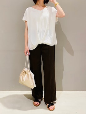 「HARE（ハレ）のアイテム（リング）」を使った、AYAさん（レディース・158cm）の夏コーディネート