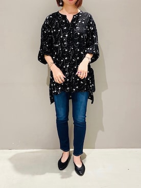 「Me%（ミィパーセント）のアイテム（ピアス（両耳用））」を使った、AYAさん（レディース・158cm）の夏コーディネート