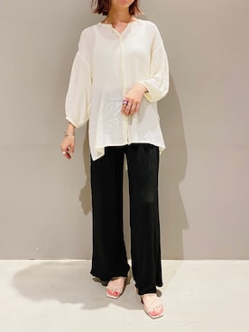 「JEANASIS（ジーナシス）のアイテム（リング）」を使った、AYAさん（レディース・158cm）の夏コーディネート