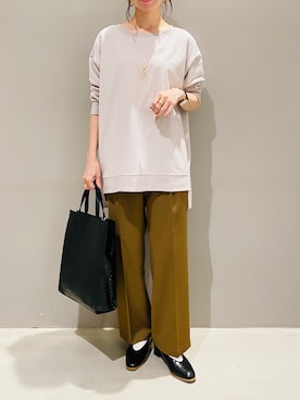 「HARE（ハレ）のアイテム（リング）」を使った、AYAさん（レディース・158cm）の秋コーディネート