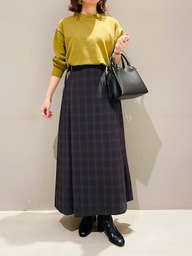 「JEANASIS（ジーナシス）のアイテム（リング）」を使った、AYAさん（レディース・158cm）の秋コーディネート