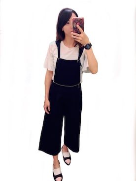 「MOMA（モマ）のアイテム（サロペット/オーバーオール）」を使った、Lilian 莉莉安さん（レディース・162cm）の夏コーディネート