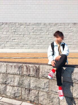 「GU（ジーユー）の（GU）スキニーフィットジーンズ（MEN ⁄ ジーンズ）」を使った、なおさん（メンズ・167cm）の冬コーディネート