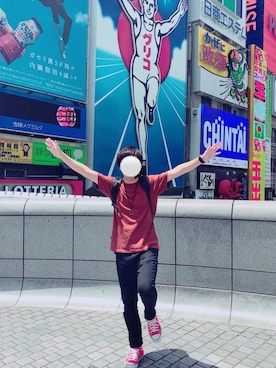 「大阪旅行」｜なおさん（メンズ・167cm）の夏コーディネート