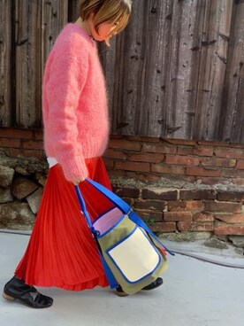 「MARTIN MARGIELA（マルタンマルジェラ）のアイテム（ブーツ、ブラック系）」を使った、comachiさん（レディース・163cm）の冬コーディネート