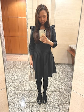 「PAUL&JOE（ポールアンドジョー）のアイテム（ワンピース）」を使った、Naoko さん（レディース・156cm）の冬コーディネート