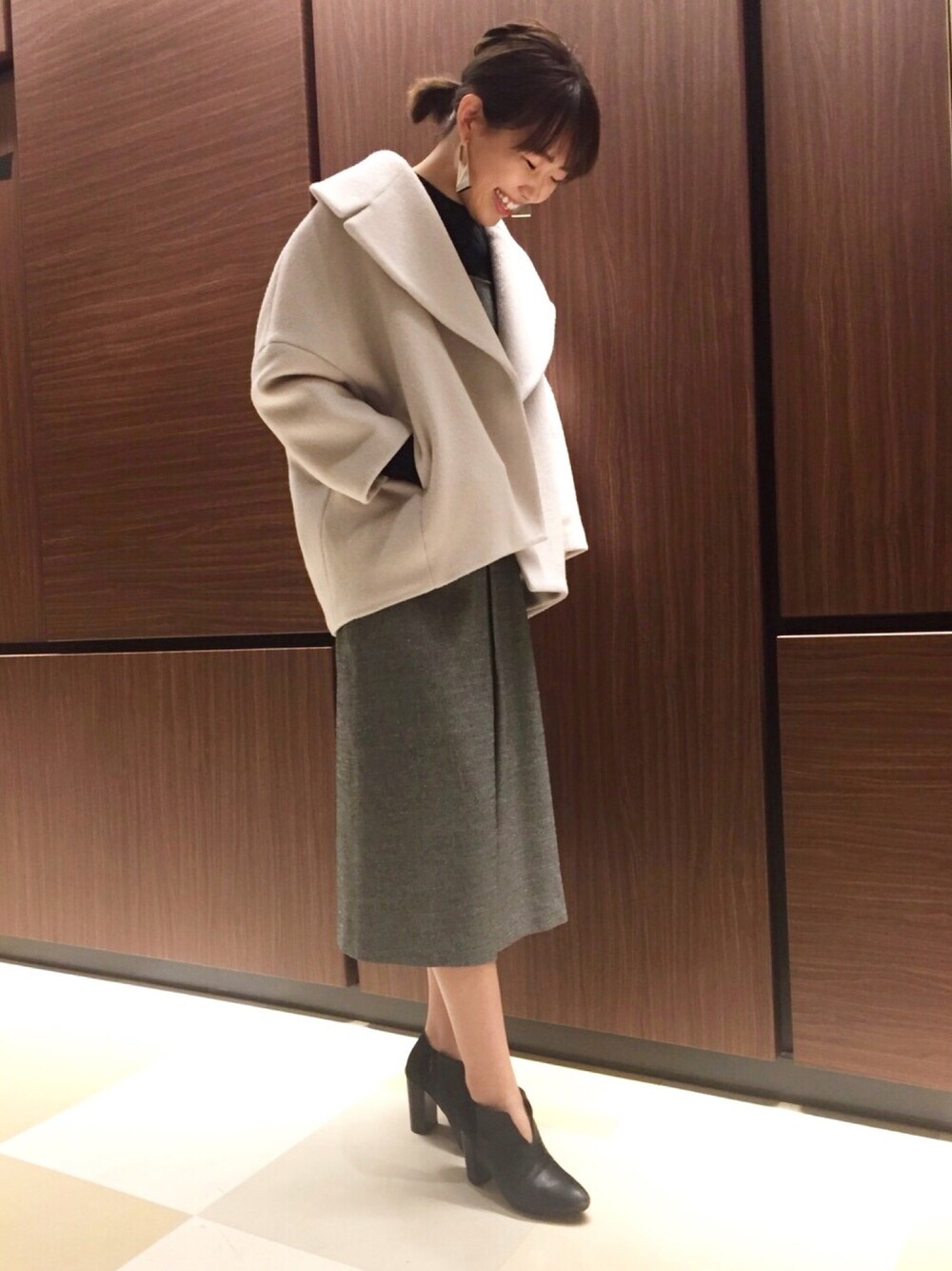 ELENDEEK（エレンディーク）の「オーバーカラーフォルムコート（ステン