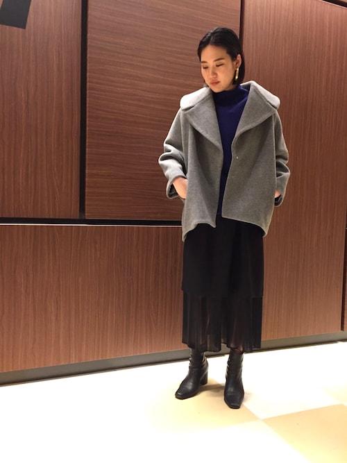 セール】オーバーカラーフォルムコート（ステンカラーコート