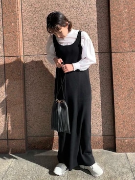 甲斐里奈さん（レディース・158cm）の冬コーディネート