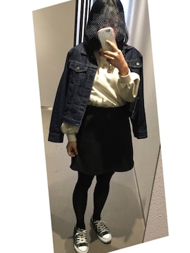 「DHOLIC（ディーホリック）のアイテム」を使った、mavelyさん（レディース・157cm）の秋コーディネート