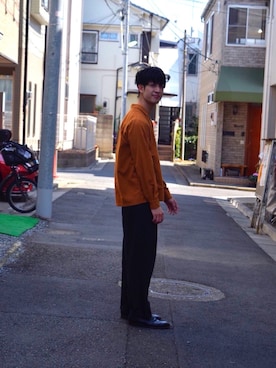 「temptation（テンプテーション）のアイテム（トップス）」を使った、Nさん（メンズ・180cm）の秋コーディネート