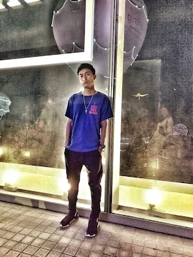 「Y-3（ワイスリー）のアイテム（スニーカー、ブラック系）」を使った、山本さん（メンズ・170cm）の冬コーディネート