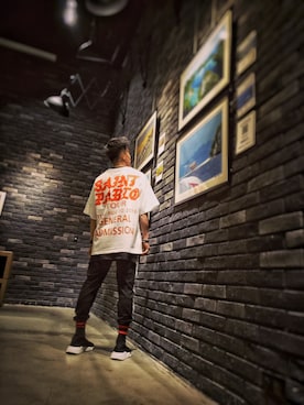 「BALENCIAGA（バレンシアガ）のアイテム（ブーツ、ブラック系）」を使った、山本さん（メンズ・170cm）の春コーディネート