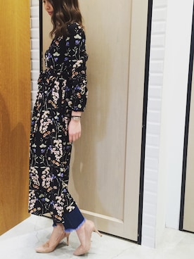 「アイテム（シャツワンピース、ブラック系）」を使った、UNRELISH　HEP FIVE店 STAFFさん（レディース・160cm）の春コーディネート