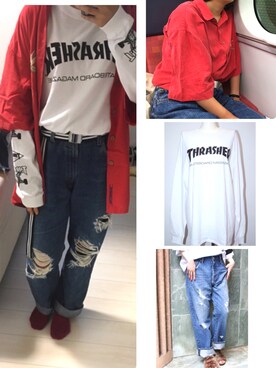 「A.D.G（エーディージー）のアイテム」を使った、あめさん（レディース・159cm）の秋コーディネート