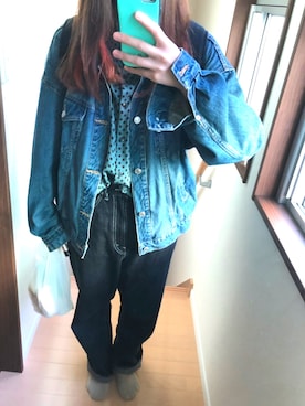 「BACK NUMBER（バックナンバー）のアイテム（デニムジャケット）」を使った、あめさん（レディース・160cm）の春コーディネート