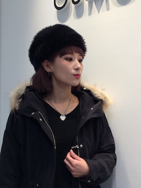 「OSMOSIS（オズモーシス）のアイテム（モッズコート）」を使った、OSMOSIS大分 ORIEさん（レディース・169cm）の冬コーディネート