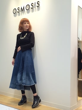「OSMOSIS（オズモーシス）のアイテム」を使った、OSMOSIS大分 ORIEさん（レディース・169cm）の冬コーディネート