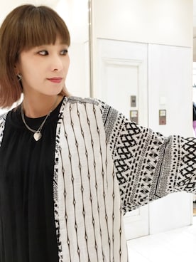 「チュール」｜「アイテム（その他アウター）」を使った、OSMOSIS大分 ORIEさん（レディース・169cm）の夏コーディネート