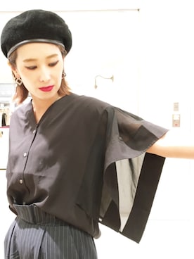 「black」｜OSMOSIS大分 ORIEさん（レディース・169cm）の夏コーディネート