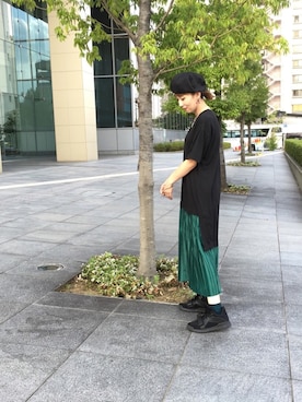 「ZARA（ザラ）のアイテム（スニーカー）」を使った、OSMOSIS大分 ORIEさん（レディース・169cm）の夏コーディネート