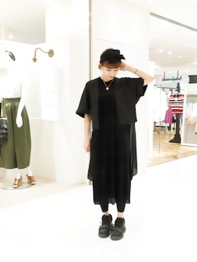 「ZARA（ザラ）のアイテム（スニーカー）」を使った、OSMOSIS大分 ORIEさん（レディース・169cm）の夏コーディネート