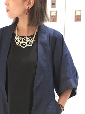 「デニムコート」｜OSMOSIS大分 ORIEさん（レディース・169cm）の夏コーディネート