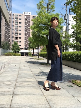 「OSMOSIS（オズモーシス）のアイテム」を使った、OSMOSIS大分 ORIEさん（レディース・169cm）の夏コーディネート