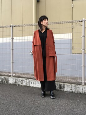 「OSMOSIS（オズモーシス）のアイテム（オールインワン・サロペット）」を使った、OSMOSIS大分 ORIEさん（レディース・169cm）の秋コーディネート