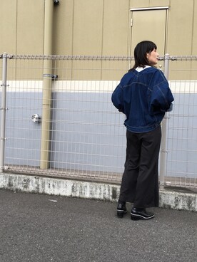 「OSMOSIS（オズモーシス）のアイテム（オールインワン・サロペット）」を使った、OSMOSIS大分 ORIEさん（レディース・169cm）の秋コーディネート