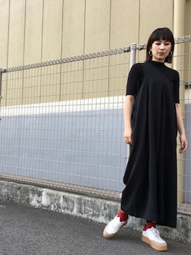 「OSMOSIS（オズモーシス）のアイテム（オールインワン・サロペット）」を使った、OSMOSIS大分 ORIEさん（レディース・169cm）の夏コーディネート