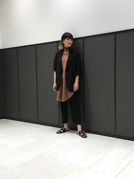 「アイテム（テーラードジャケット）」を使った、OSMOSIS大分 ORIEさん（レディース・169cm）の秋コーディネート