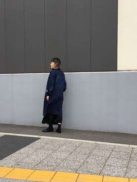 「OSMOSIS（オズモーシス）のアイテム（その他アウター）」を使った、OSMOSIS大分 ORIEさん（レディース・169cm）の冬コーディネート