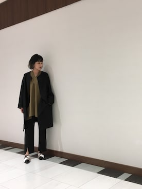 「OSMOSIS（オズモーシス）のアイテム（その他アウター）」を使った、OSMOSIS大分 ORIEさん（レディース・169cm）の冬コーディネート