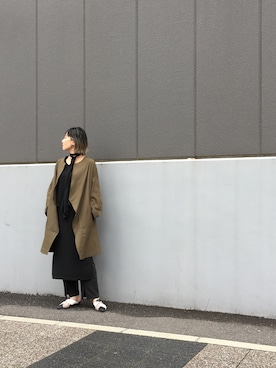 「OSMOSIS（オズモーシス）のアイテム（その他アウター）」を使った、OSMOSIS大分 ORIEさん（レディース・169cm）の冬コーディネート