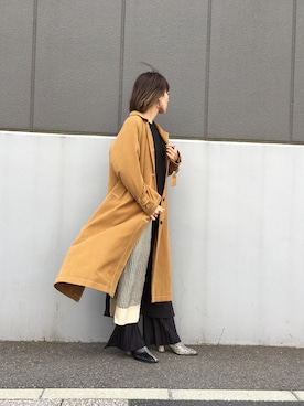 「OSMOSIS（オズモーシス）のアイテム（その他アウター）」を使った、OSMOSIS大分 ORIEさん（レディース・170cm）の冬コーディネート