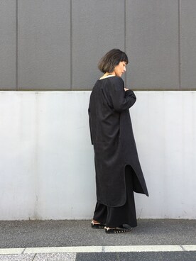 「OSMOSIS（オズモーシス）のアイテム（ジャケット/アウター）」を使った、OSMOSIS大分 ORIEさん（レディース・170cm）の冬コーディネート