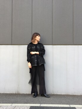 「OSMOSIS（オズモーシス）のアイテム（その他アウター）」を使った、OSMOSIS大分 ORIEさん（レディース・170cm）の春コーディネート